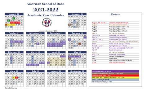 Usafa Calendar 2022
